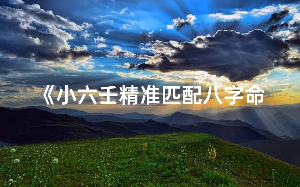 《小六壬精准匹配八字命理揭秘》