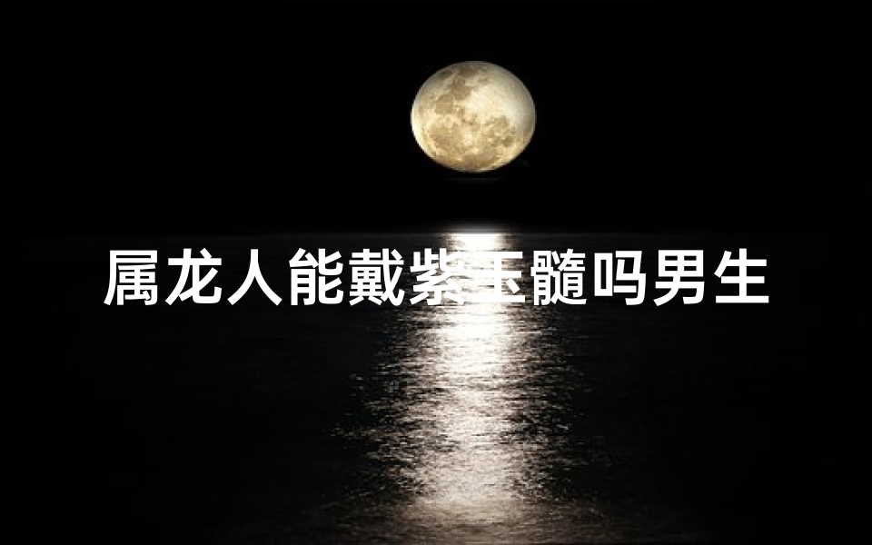 属龙人能戴紫玉髓吗男生_属龙人能戴龙玉吊坠吗