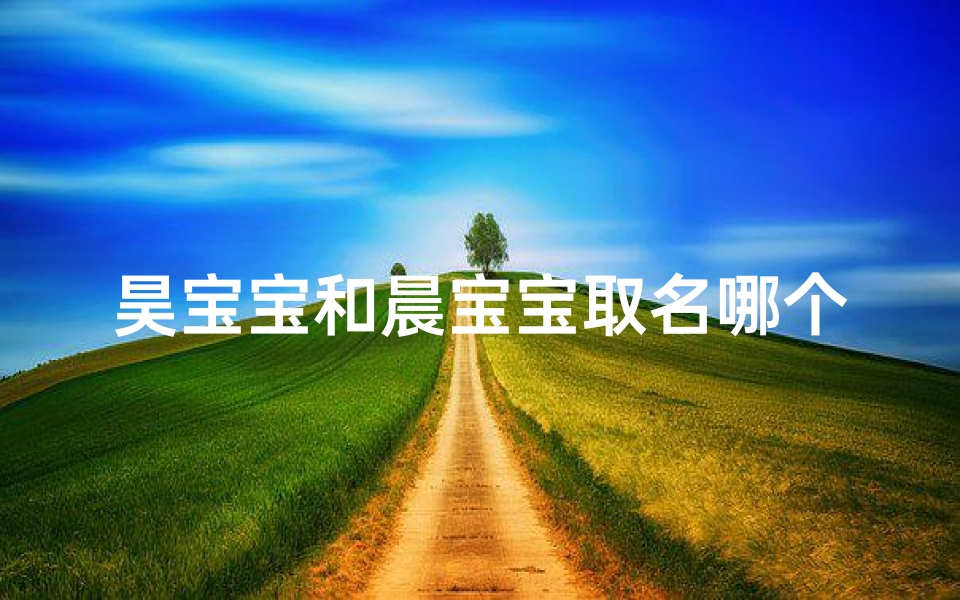 昊宝宝和晨宝宝取名哪个好(昊宝宝VS晨宝宝：哪个名字更动听？)