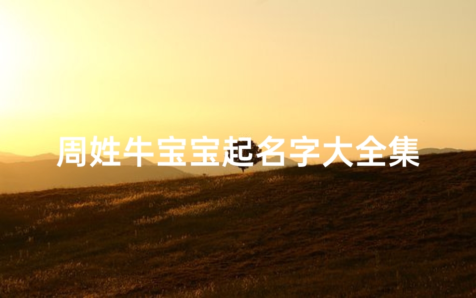 周姓牛宝宝起名字大全集,牛年姓周取名字