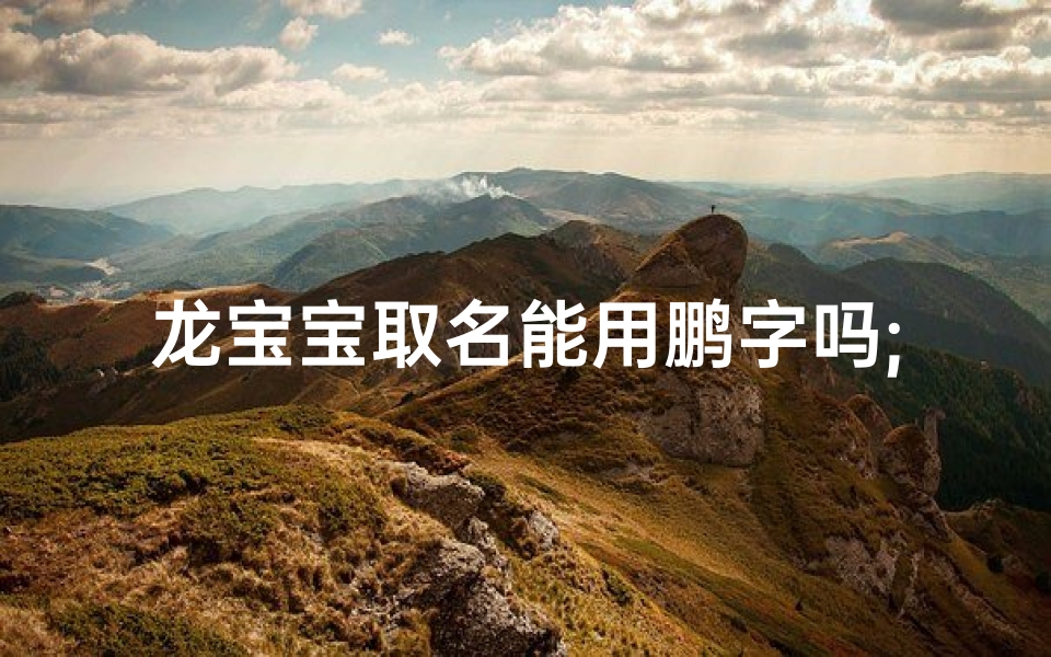 龙宝宝取名能用鹏字吗;龙宝宝名字带什么字好