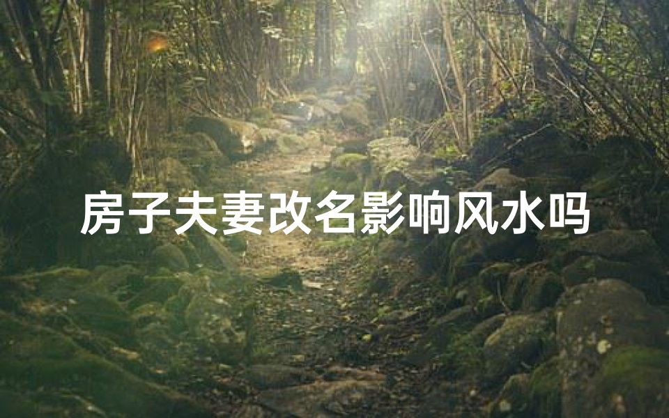 房子夫妻改名影响风水吗-房子夫妻改名字需要什么手续