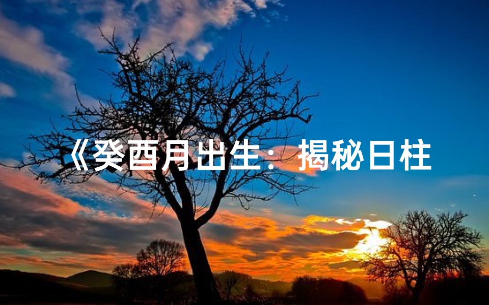 《癸酉月出生：揭秘日柱癸酉的幸运命运》