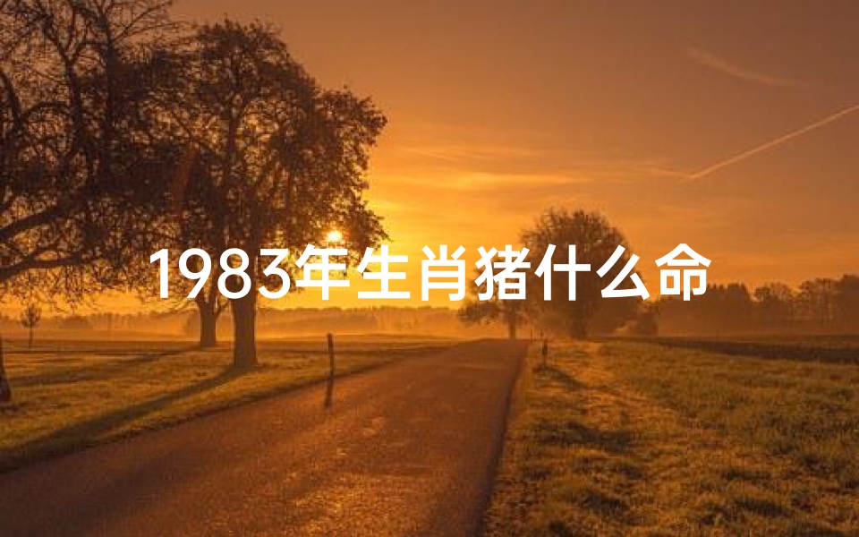 1983年生肖猪什么命、1983年属猪的幸运命格：揭秘猪年运势巅峰