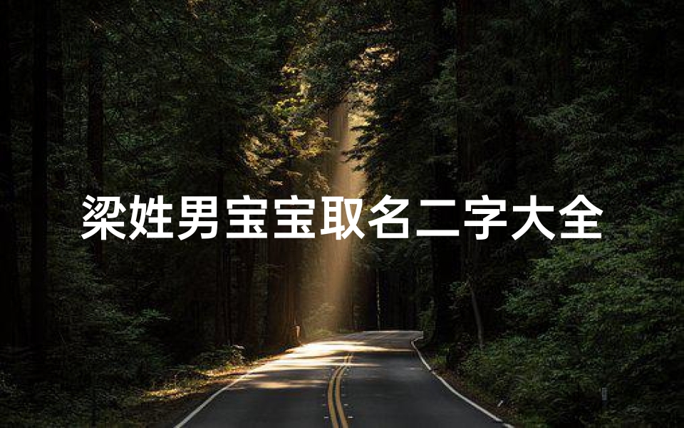 梁姓男宝宝取名二字大全(姓梁的男孩名字两字)