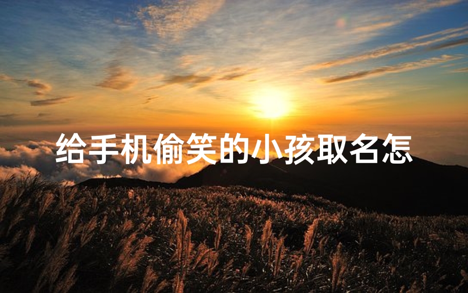 给手机偷笑的小孩取名怎么取