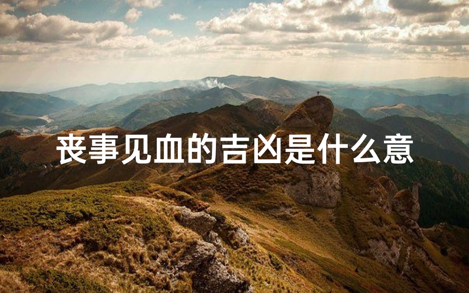 丧事见血的吉凶是什么意思-《丧事见血：揭秘吉凶之谜》