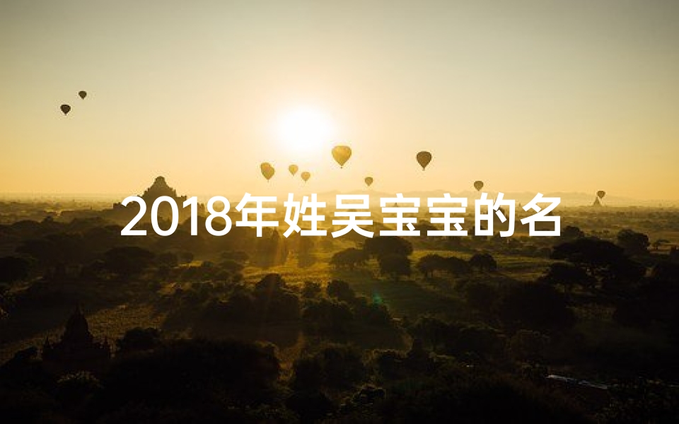 2018年姓吴宝宝的名字