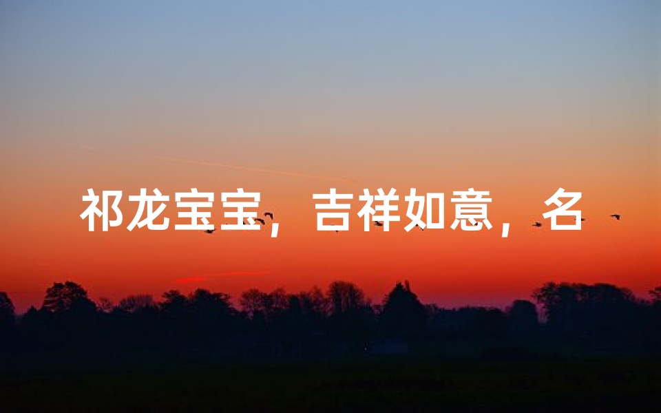祁龙宝宝，吉祥如意，名字寓意深远