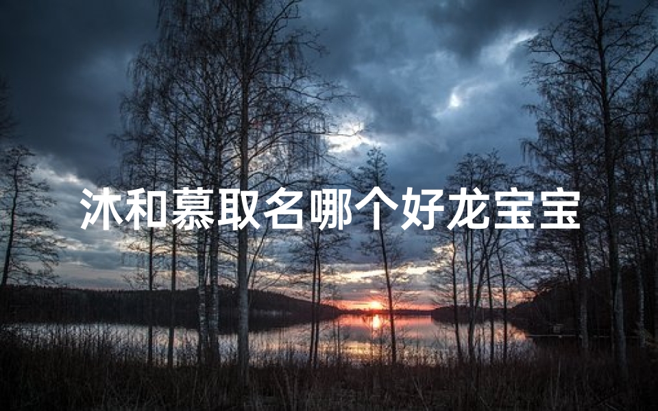 沐和慕取名哪个好龙宝宝—沐与慕：龙宝宝，哪个名字更响亮？