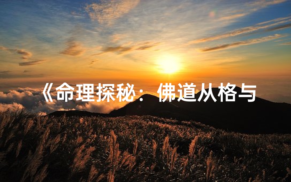 《命理探秘：佛道从格与化气格的智慧解析》