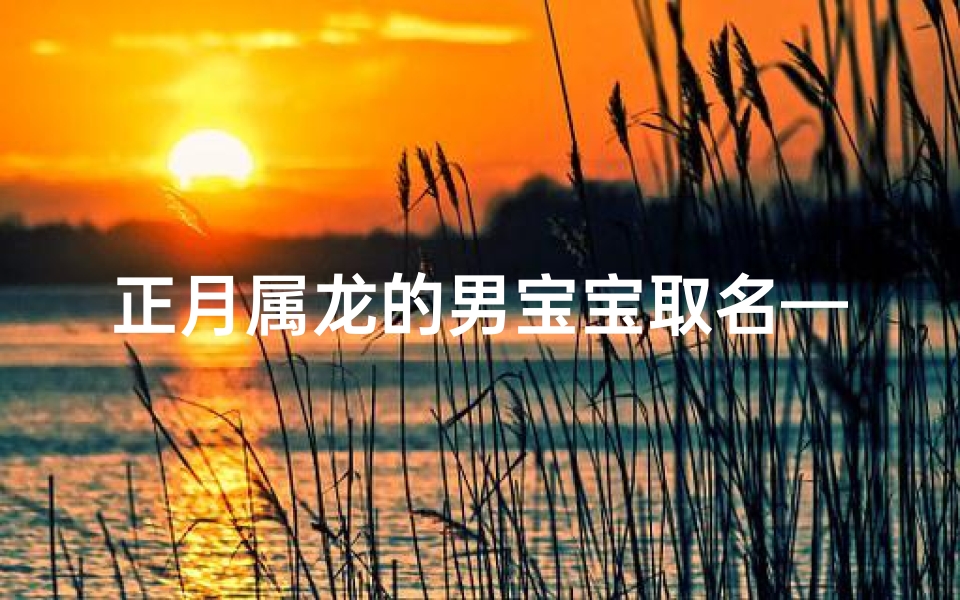 正月属龙的男宝宝取名—龙腾盛世，正月龙子：喜庆吉祥宝宝名揭晓