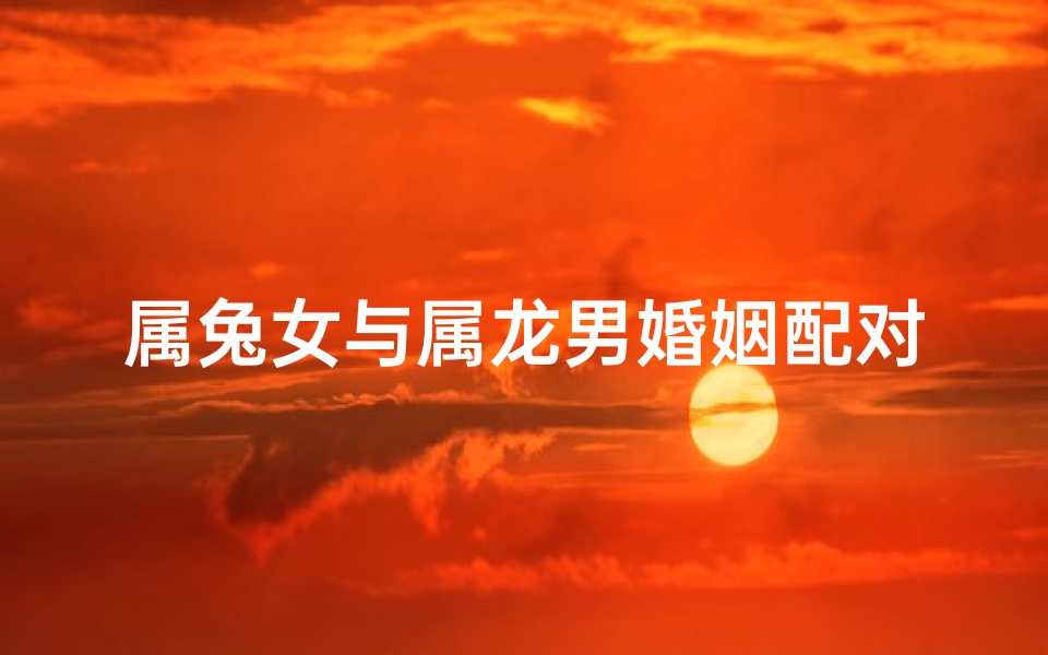 属兔女与属龙男婚姻配对解析