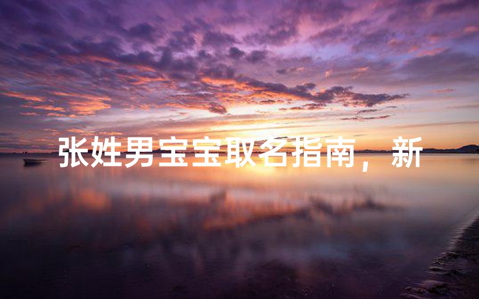 张姓男宝宝取名指南，新生儿命名灵感大全