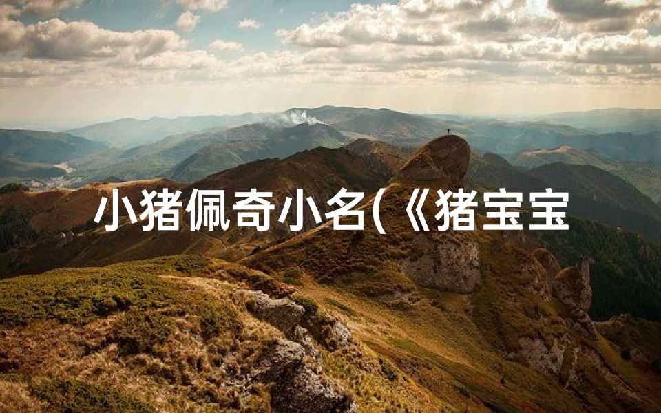 小猪佩奇小名(《猪宝宝佩奇：快乐成长记》)