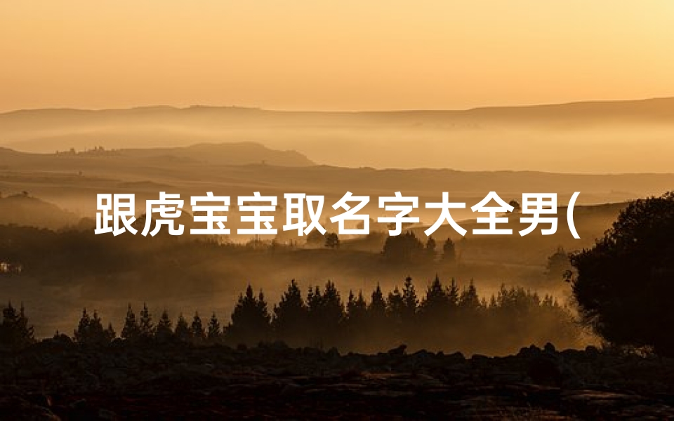 跟虎宝宝取名字大全男(属虎的男孩名字集)