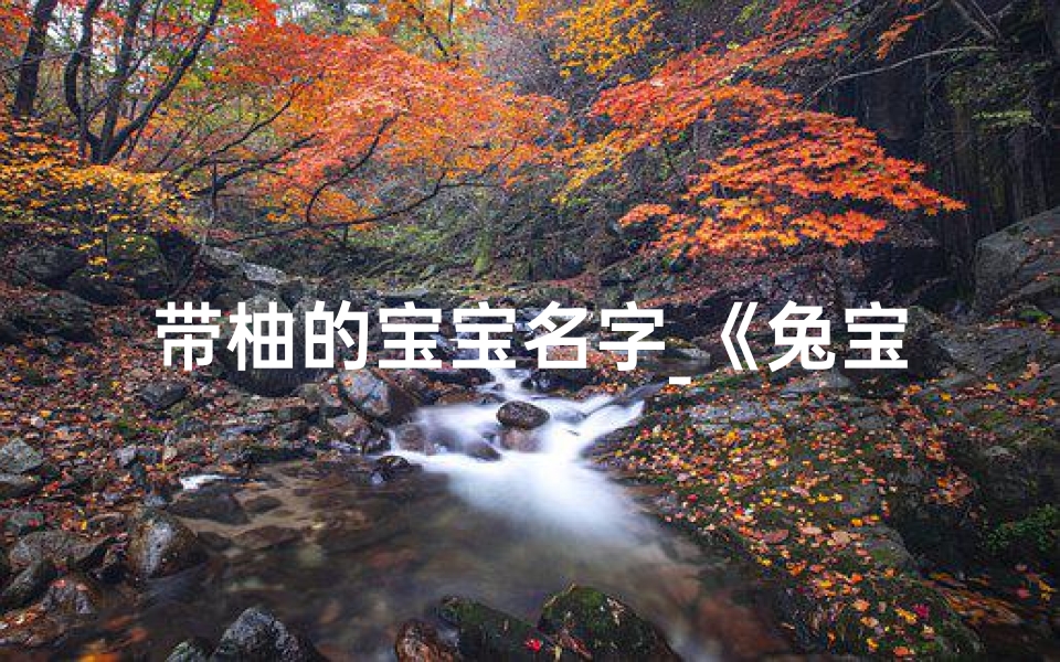 带柚的宝宝名字_《兔宝宝萌动，柚子男孩新名闪耀登场》