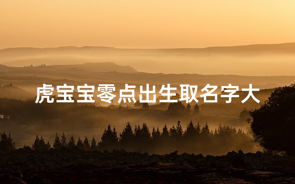 虎宝宝零点出生取名字大全(请问 虎年6月22日零点53分生的女孩起什么名字最好)