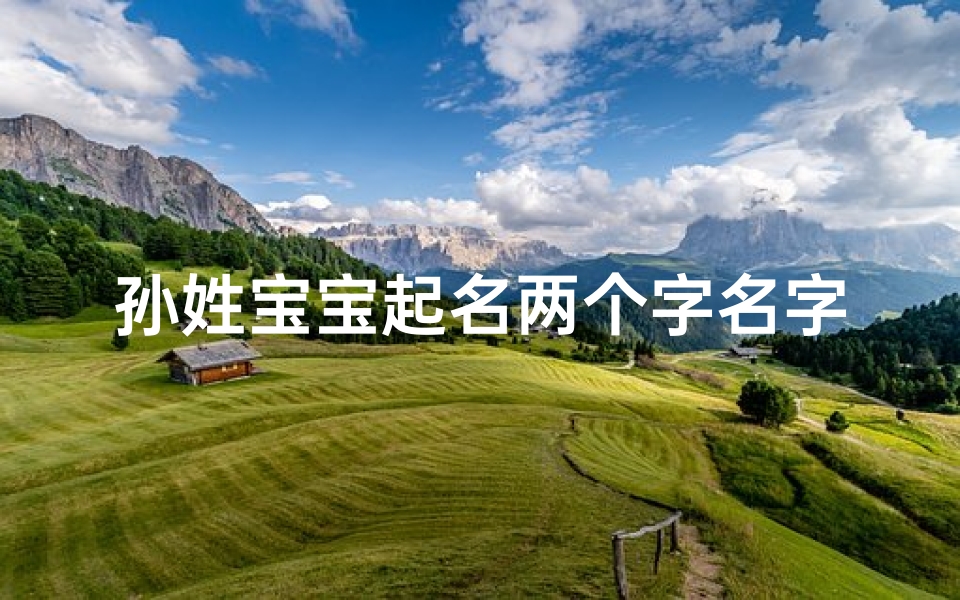 孙姓宝宝起名两个字名字男、孙姓宝宝两字男名，传承经典，寓意美好