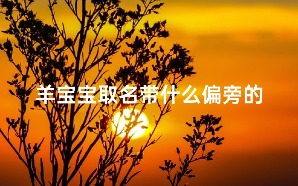 羊宝宝取名带什么偏旁的字—《羊宝宝取名：探寻带羊偏旁的吉祥好字》