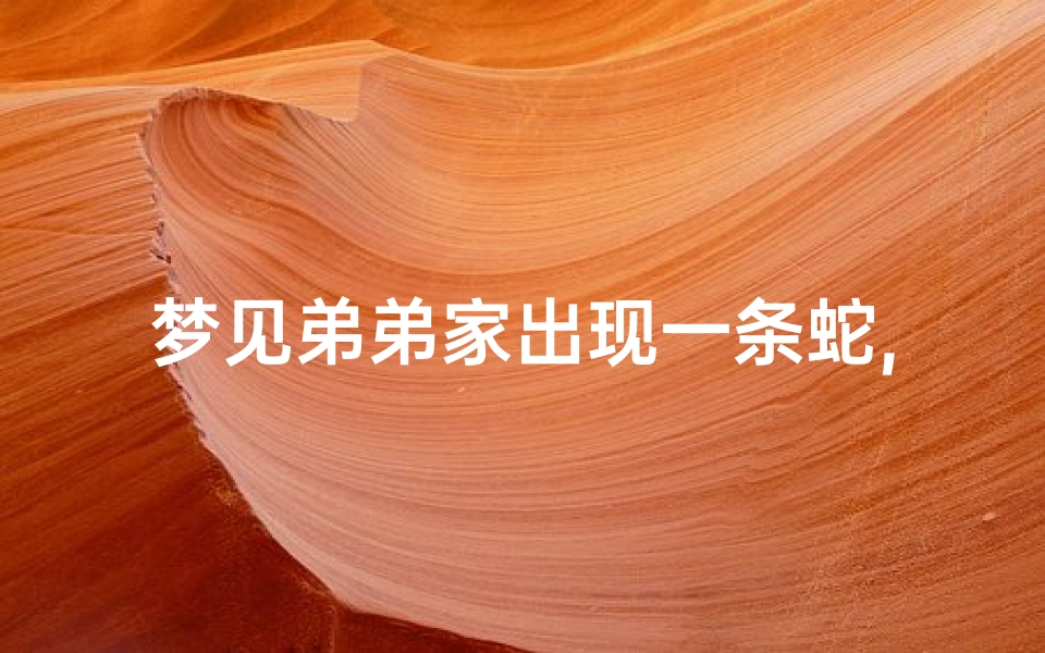 梦见弟弟家出现一条蛇,梦见弟弟家人很多