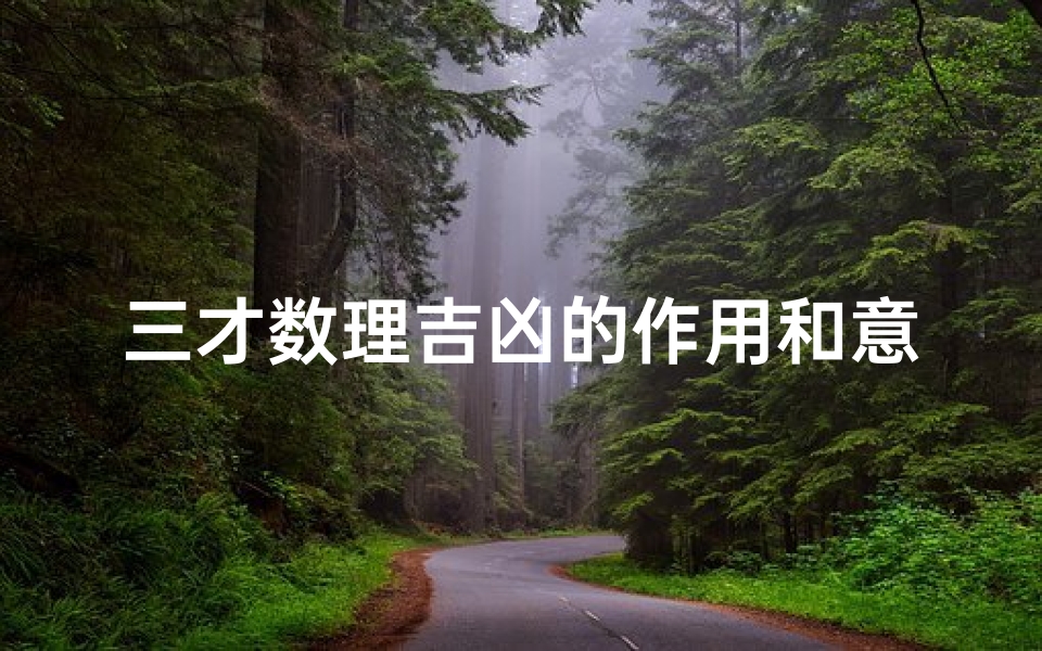 三才数理吉凶的作用和意义-三才数理：揭秘吉凶作用的神秘力量