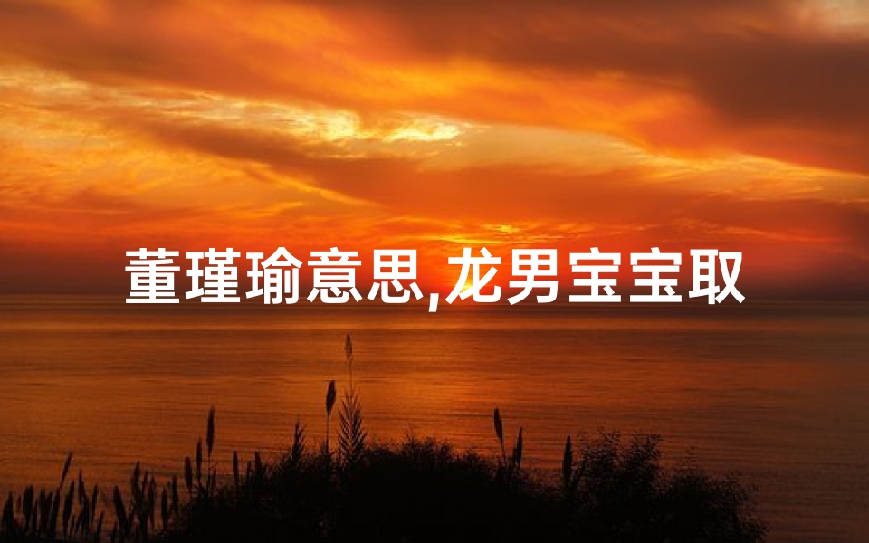 董瑾瑜意思,龙男宝宝取名董瑾汐，好听吗？寓意美好解析