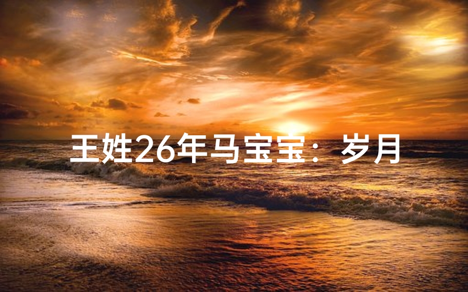 王姓26年马宝宝：岁月如歌，成长新篇章