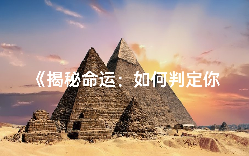 《揭秘命运：如何判定你的命格》