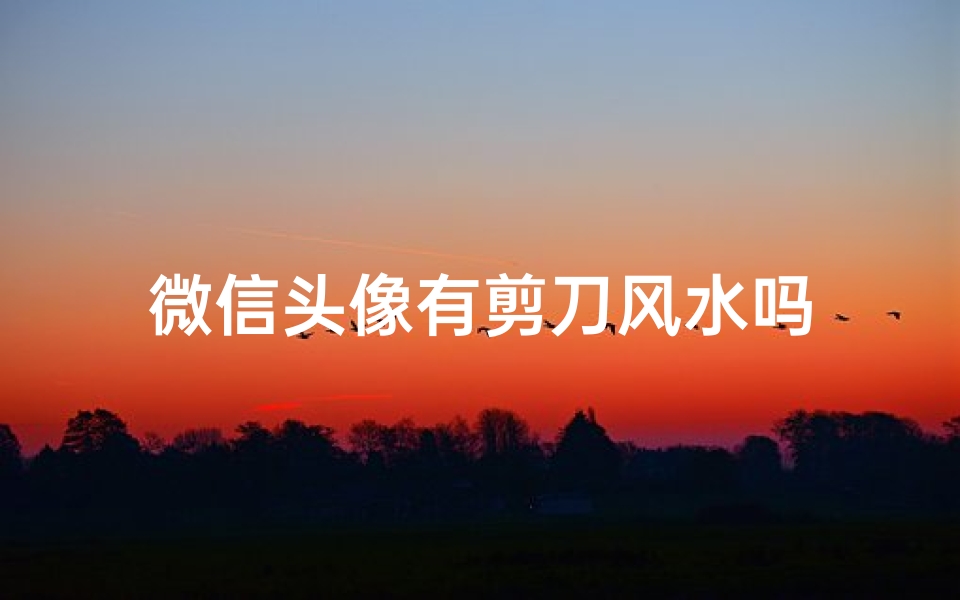 微信头像有剪刀风水吗