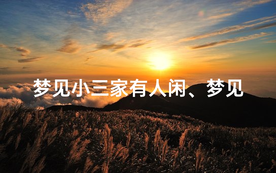 梦见小三家有人闲、梦见小三家有人闲事