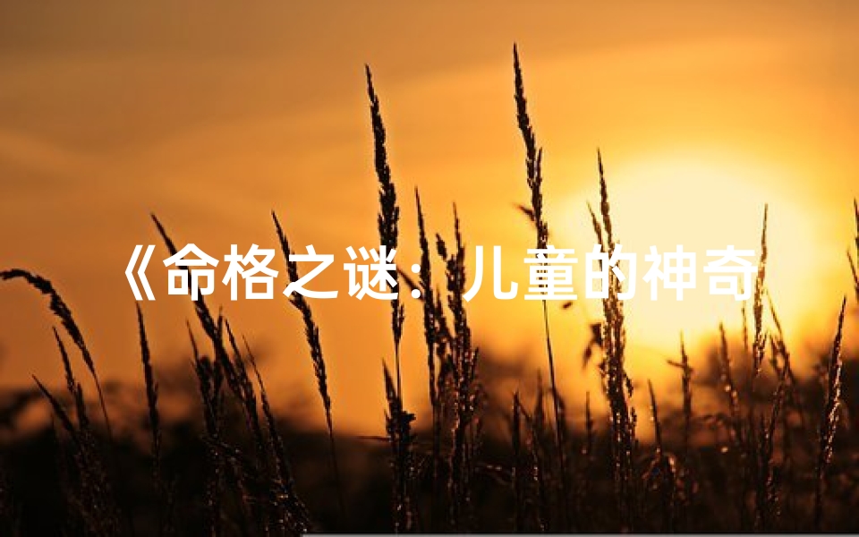 《命格之谜：儿童的神奇命运之旅》