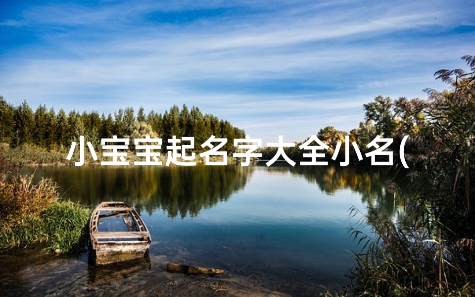 小宝宝起名字大全小名(有意义的小名名字大全 )