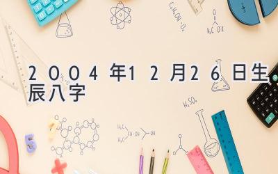 2004年12月26日生辰八字